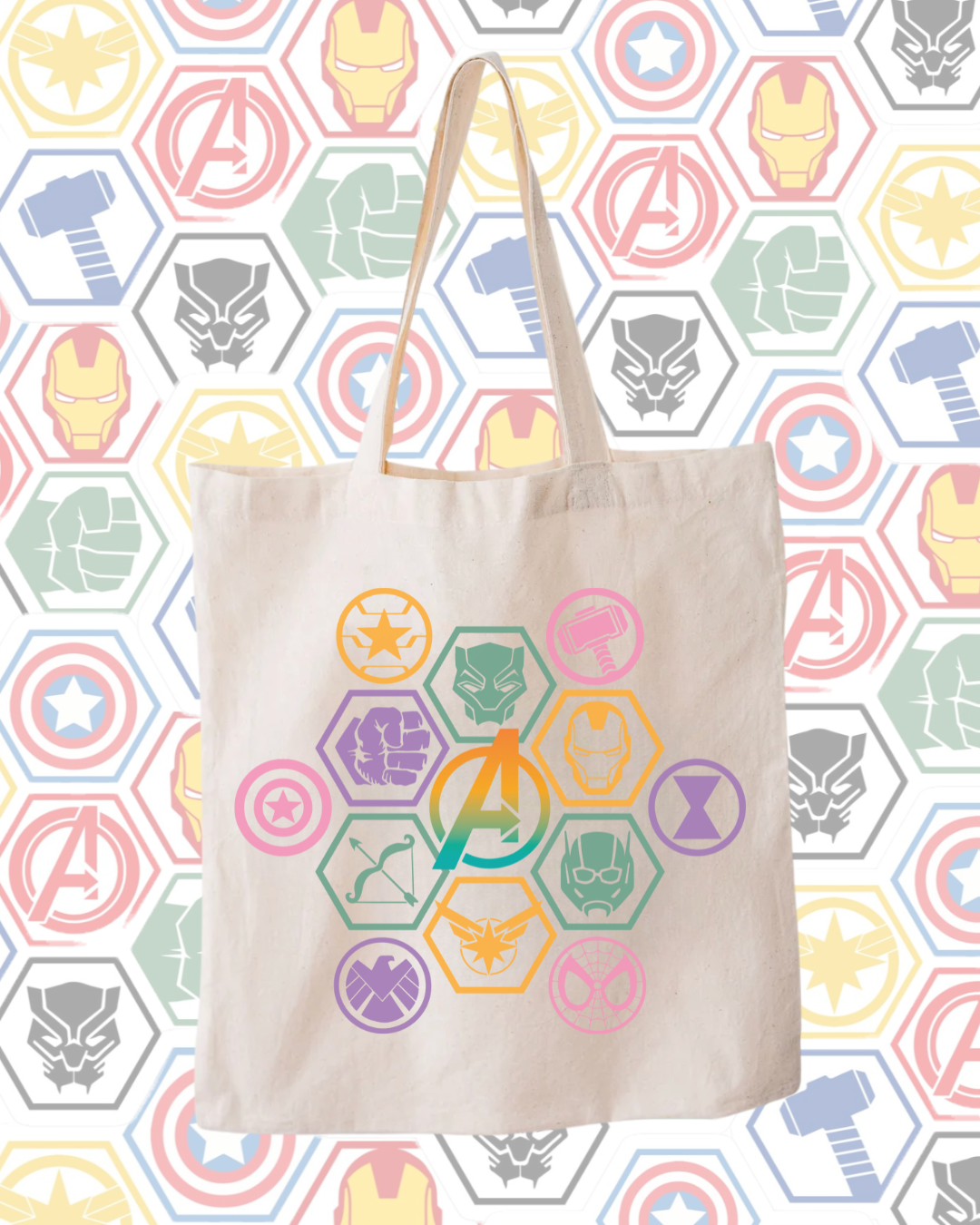 Pastel Heroes Tote Bag