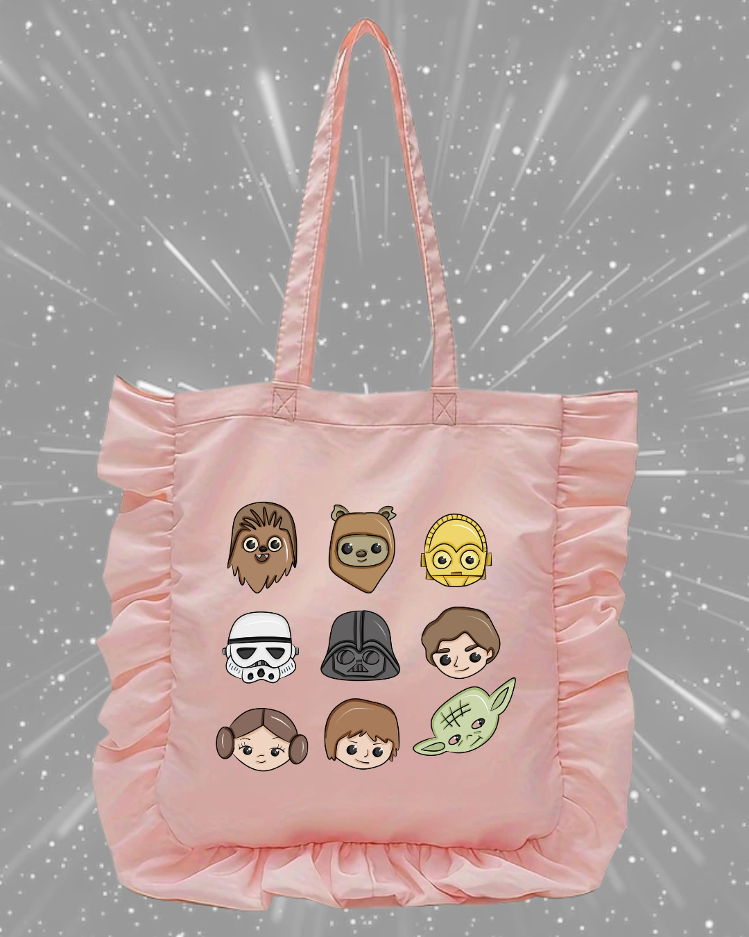 Galaxy Friends Ruffle Tote Bags