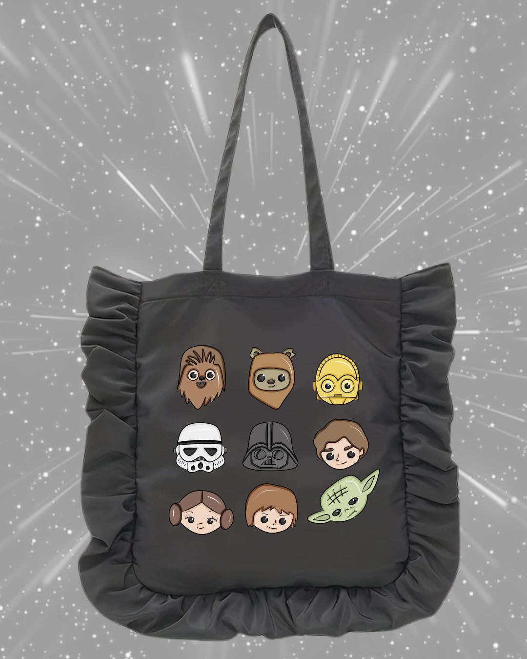 Galaxy Friends Ruffle Tote Bags