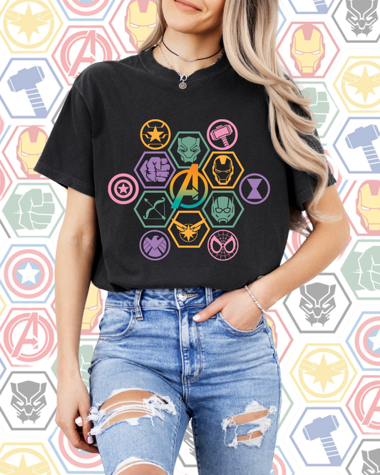 Pastel Heroes Crop and Shirt