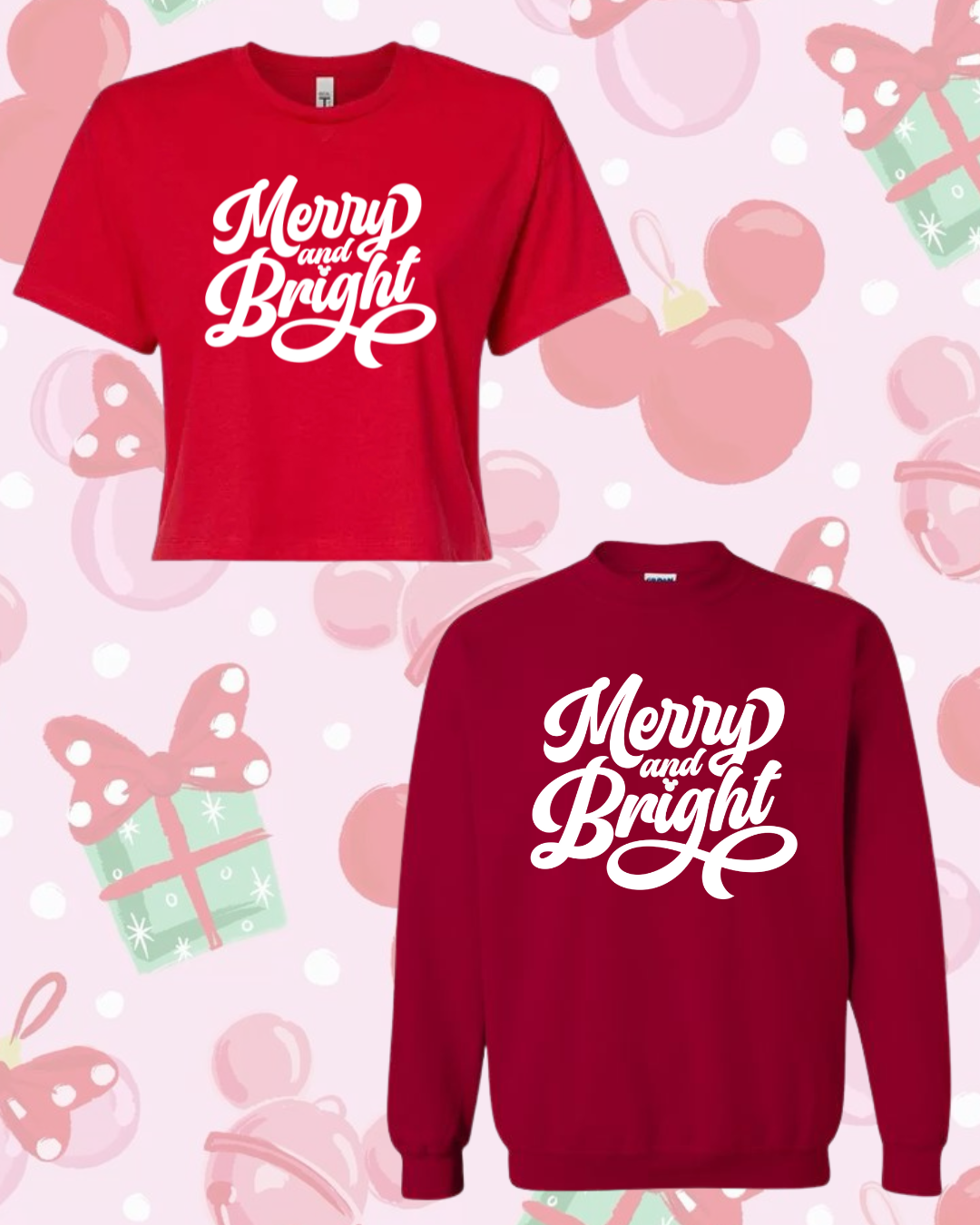Merry & Bright Boxy Crop and Crewneck