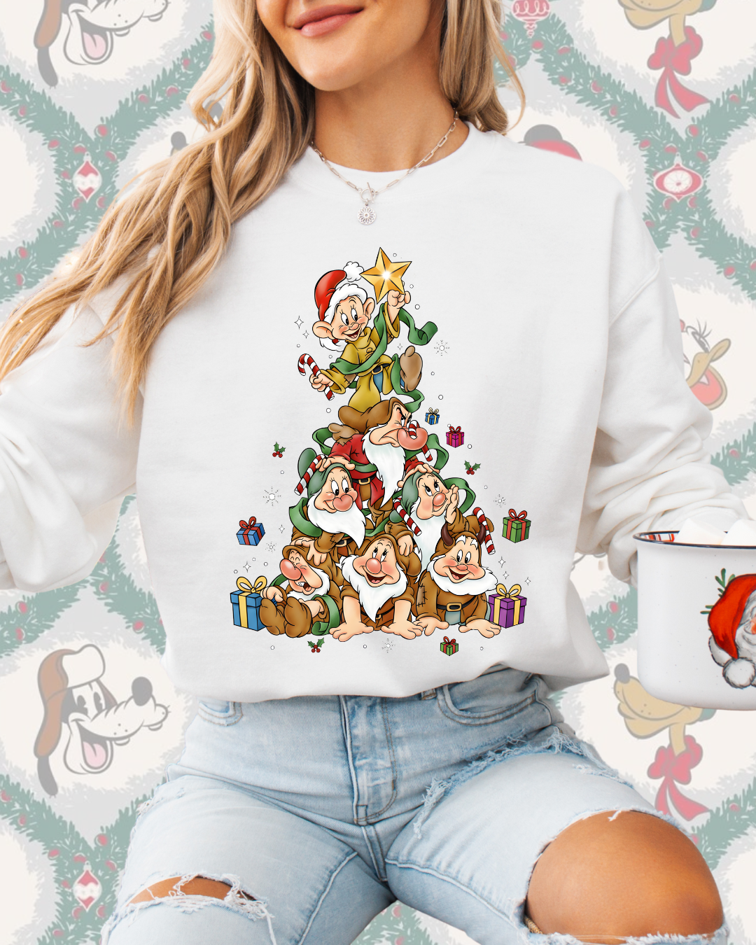 Holly Jolly Gnomes Boxy Crop and Crewneck