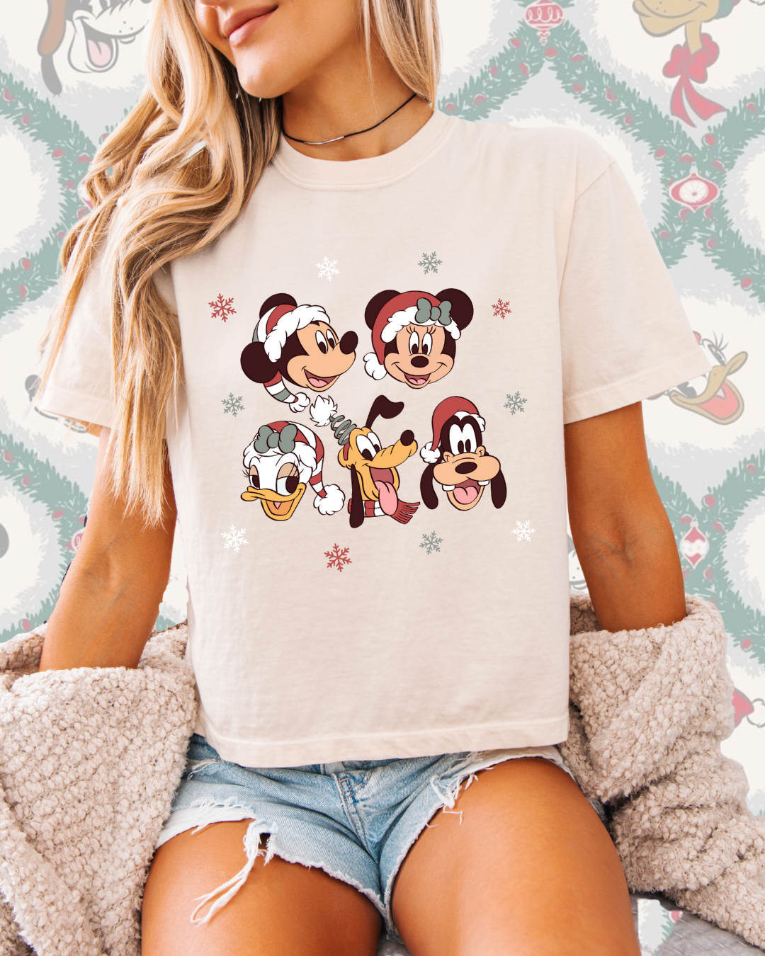 Holiday Pals Boxy Crop, Tee and Crewneck