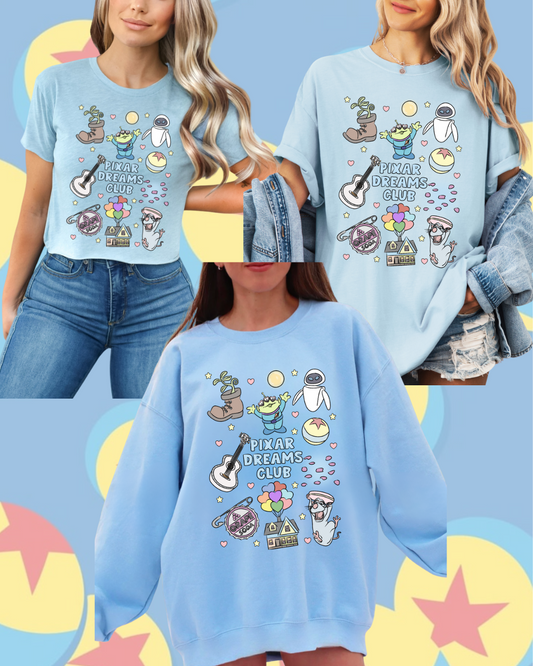 Dreams Club Crop, Shirt and Crewneck